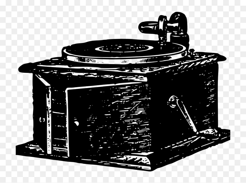 Technology,black And White,record Player - Phonograph, HD Png Download - record vector png
