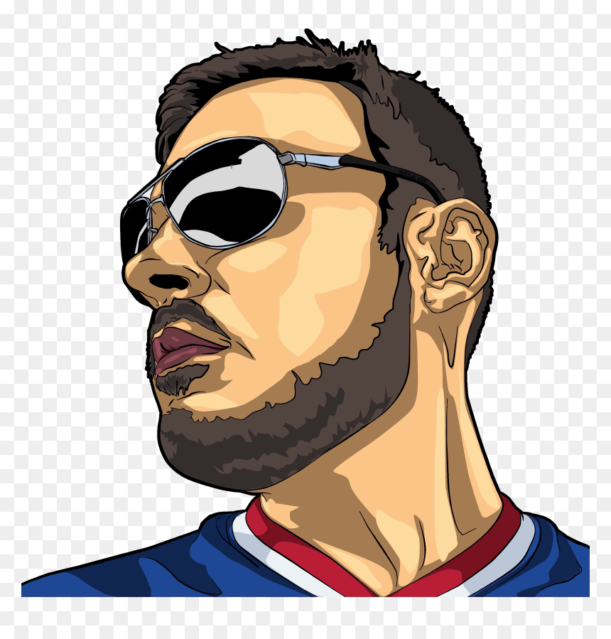 Cubbie Blue Guy Clip Arts - Desenho De Barba E Oculos, HD Png Download - cool guy png