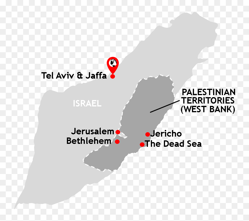 Map, HD Png Download - israel map png