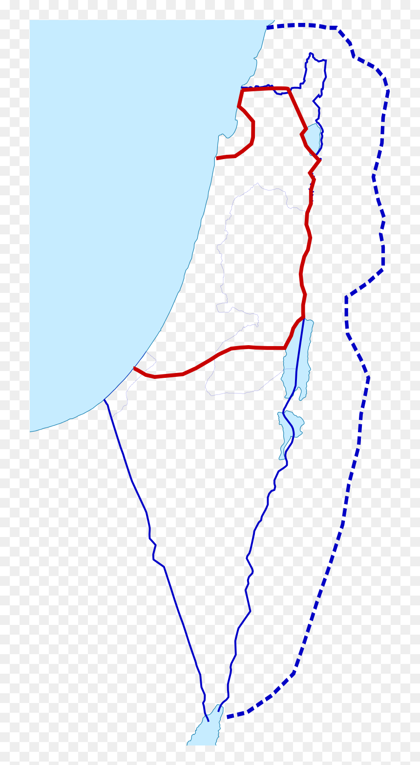 Zionist Map Paris Peace Conference, HD Png Download - israel map png