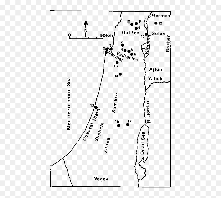 6 Regions Of Israel, HD Png Download - israel map png