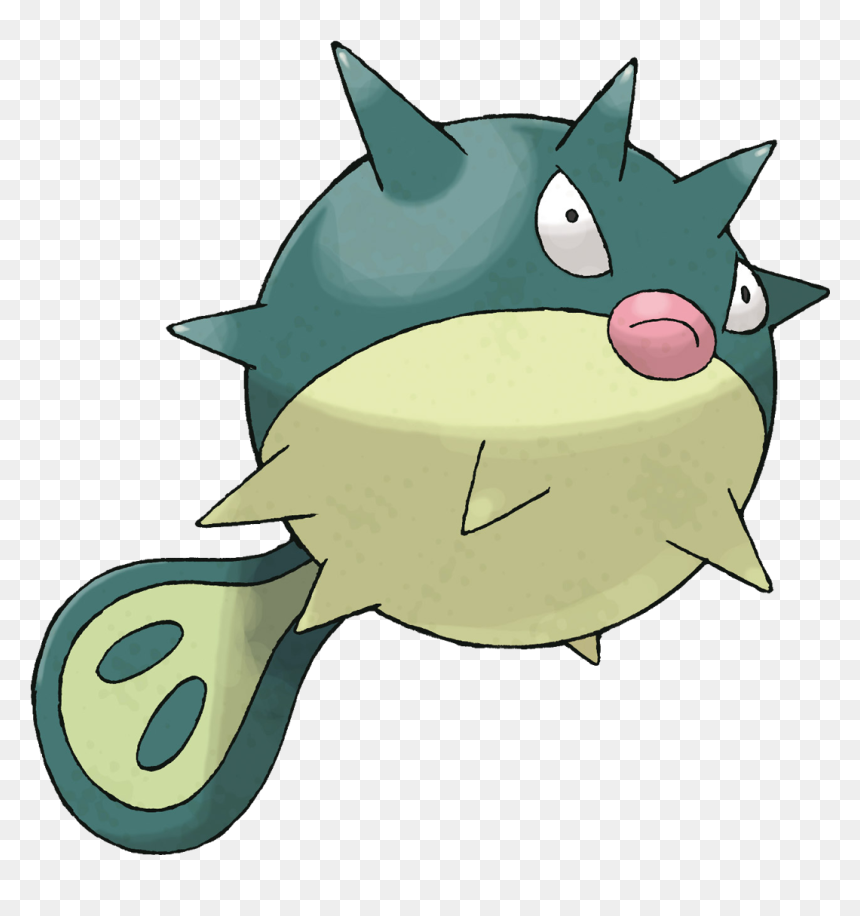 Qwilfish Sugimori Artwork - Pokemon Qwilfish, HD Png Download - pelipper png