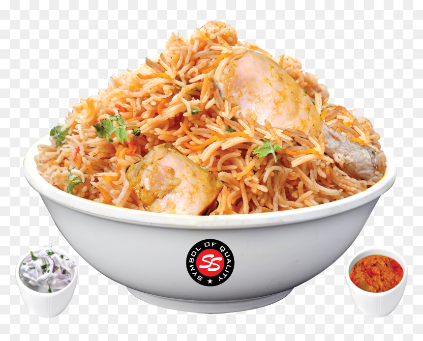 Welcome To Ss Hyderabad Biryani - Biryani With Plate Png, Transparent Png - ss png