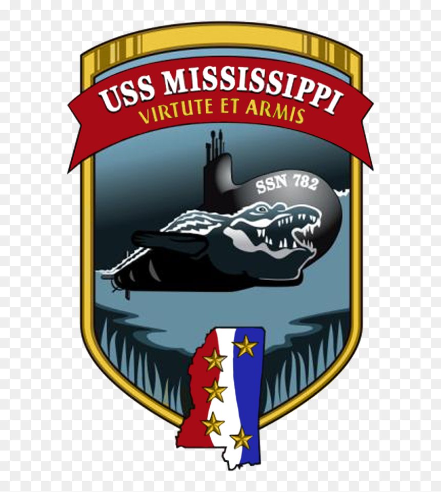 Uss Mississippi Ssn-782 Crest - Uss Mississippi Ssn 782, HD Png Download - mississippi png