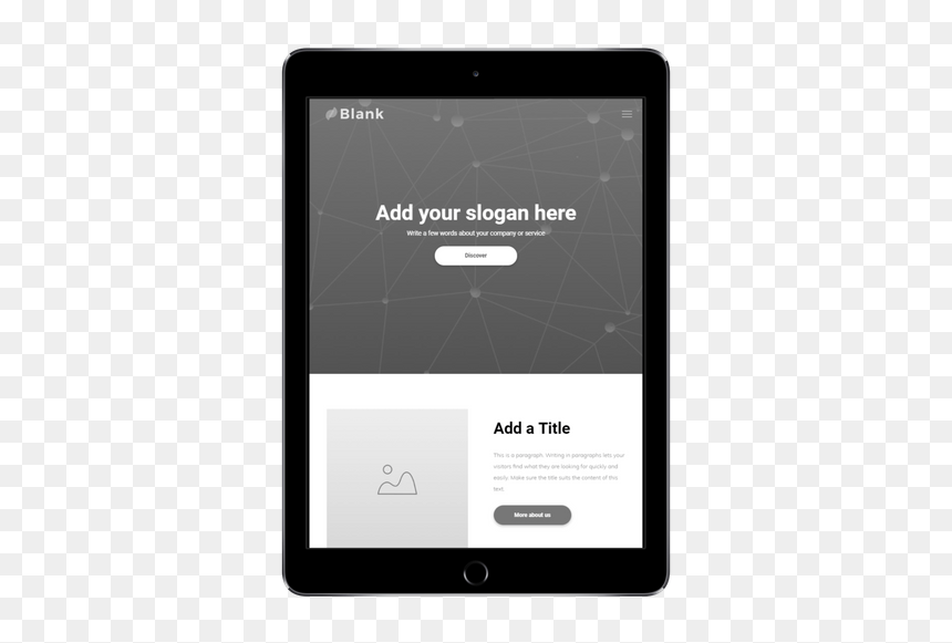 E-book Readers, HD Png Download - ipad template png