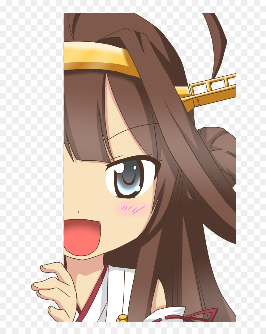Anime Girl Peek Png, Transparent Png - kancolle png