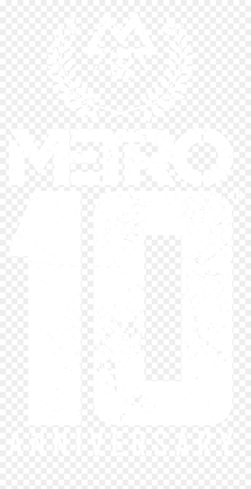 Metro10th Logo 15 White2 - Laurel Wreath, HD Png Download - metro 2033 png
