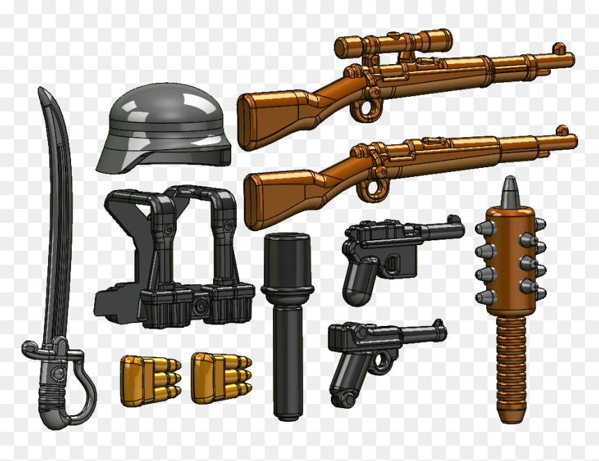 Brickarms Ww1 Battle Pack, HD Png Download - luger png