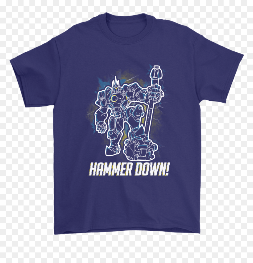 Hammer Down Reinhardt Wilhelm Overwatch Shirts - Stranger Things T Shirt Steve, HD Png Download - reinhardt hammer png