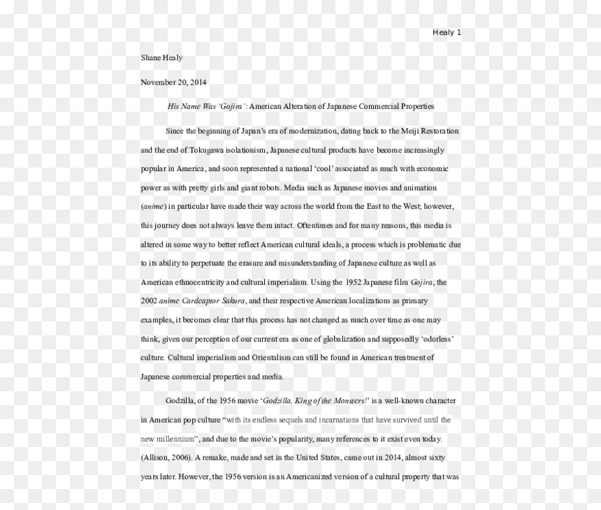 Reaction Paper About Hard Work, HD Png Download - godzilla 1954 png