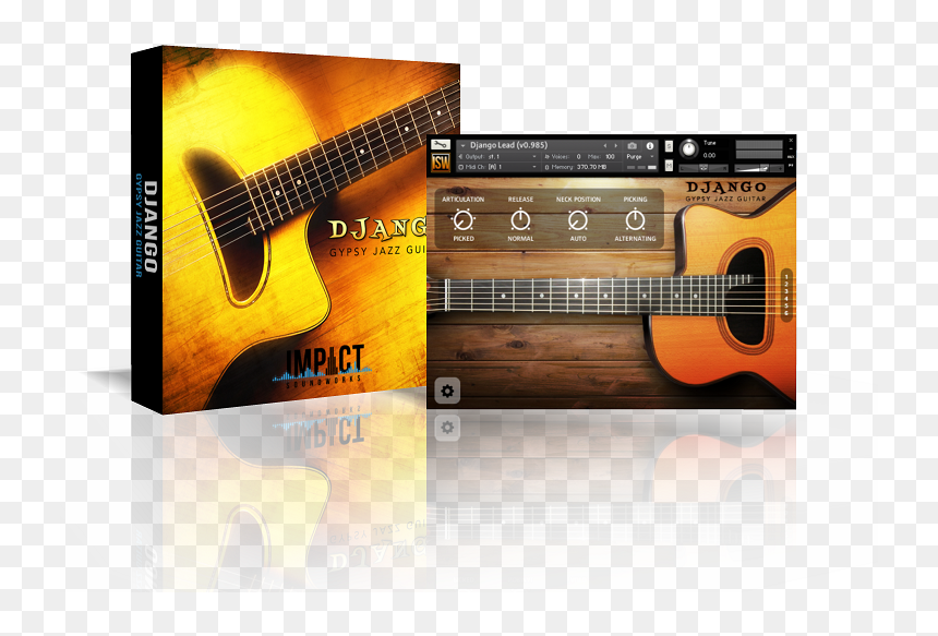 Impact Soundworks Django Gypsy Jazz Guitar, HD Png Download - reinhardt hammer png