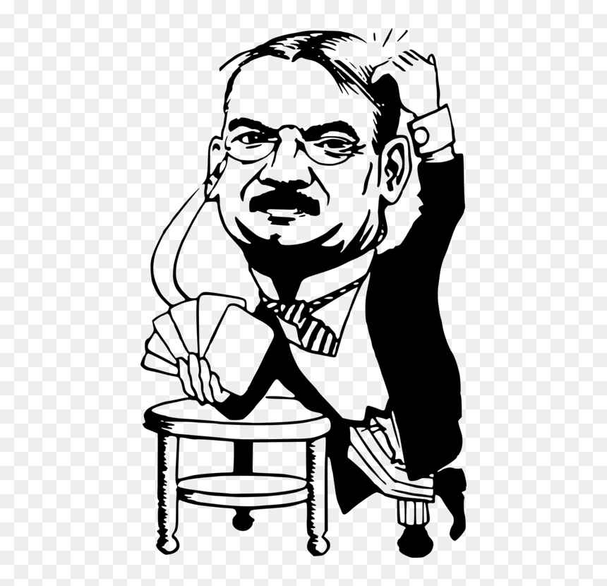 29 Manga Clipart Black And White Free Clip Art Stock - Man Holding Cards Drawing, HD Png Download - oikawa tooru png