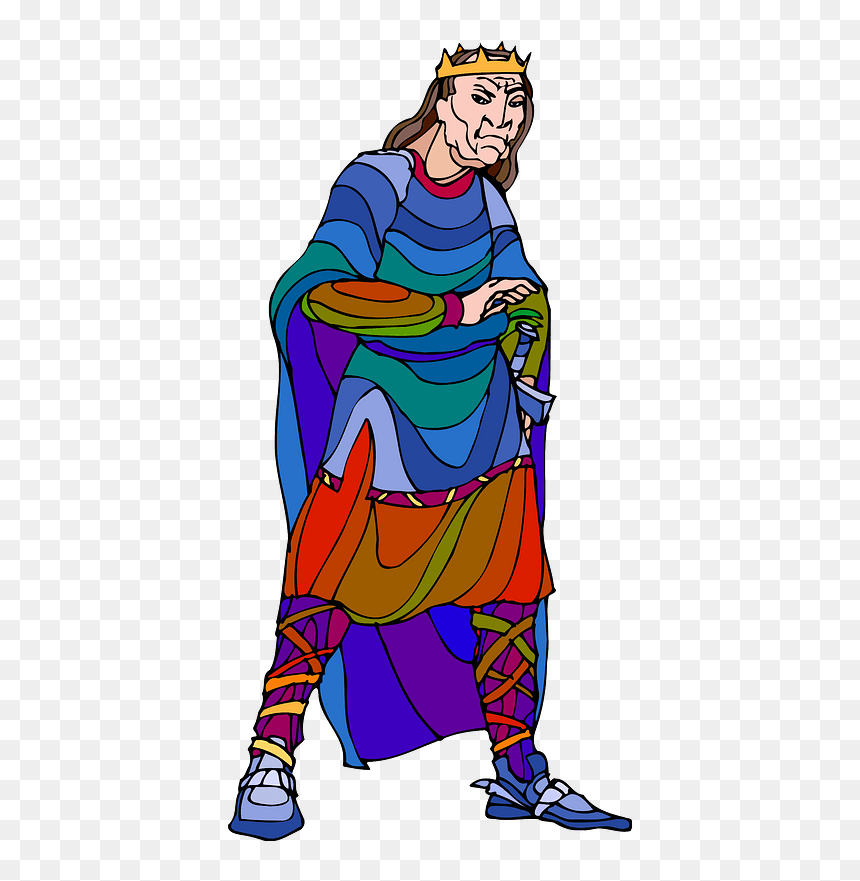 Shakespeare"s Old King Clipart - Shakespeare Character Clipart, HD Png Download - king of hearts png