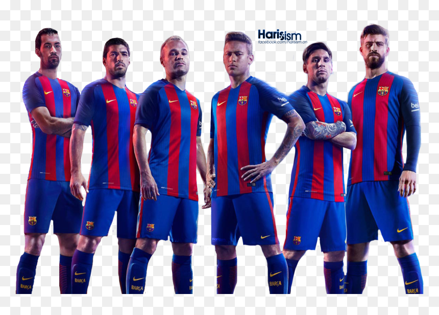Fc Barcelona 2017 Png Clipart - Barcelona Team 2018 Png, Transparent Png - barca png