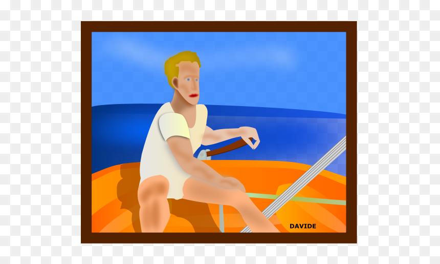 Marinaio In Barca A Vela In Toscana - Boat, HD Png Download - barca png