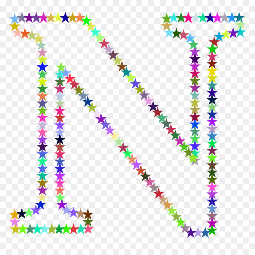 Letter K Clipart, HD Png Download - rainbow stars png
