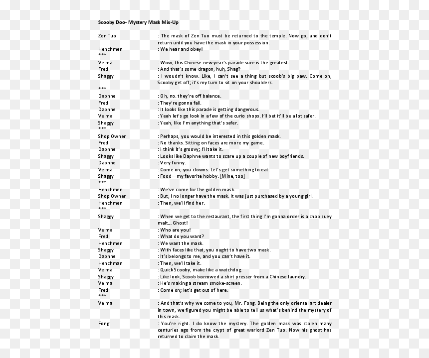 Document, HD Png Download - shaggy scooby doo png