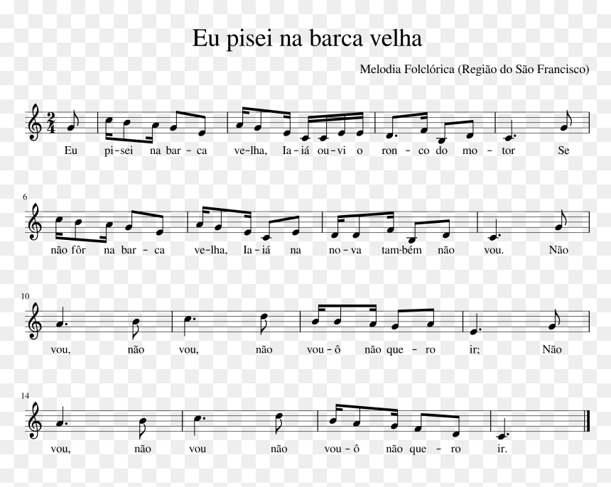 Eu Pisei Na Barca Velha - Sheet Music, HD Png Download - barca png