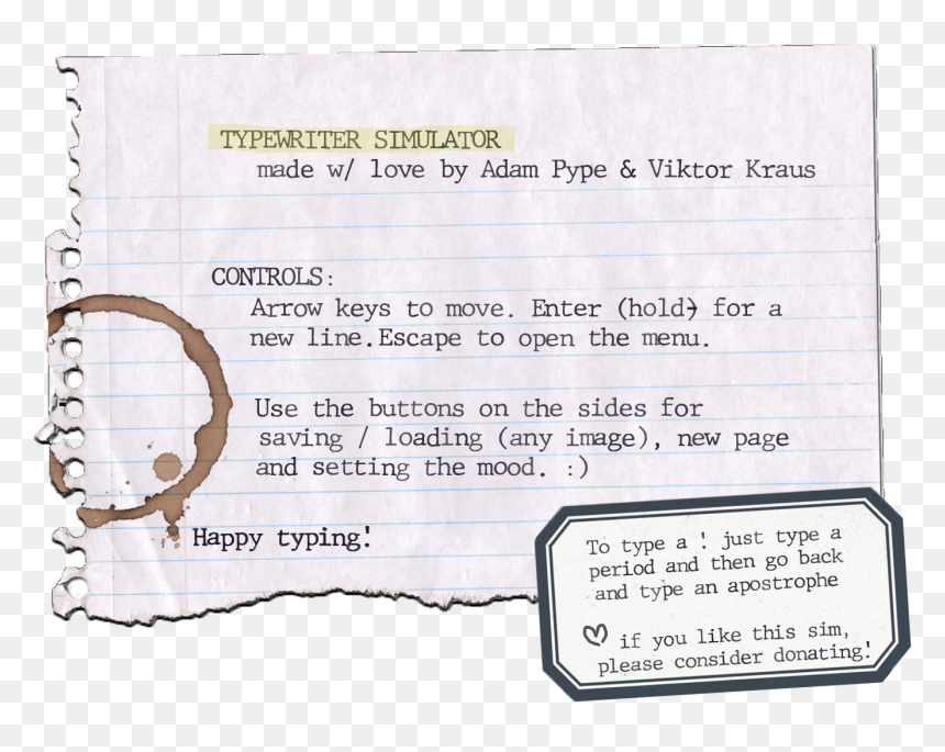 Typewriter Simulator, HD Png Download - typewriter icon png
