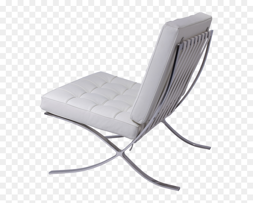 Rohe Barcelona Chair White - Transparent Back White Chair Png, Png Download - barca png