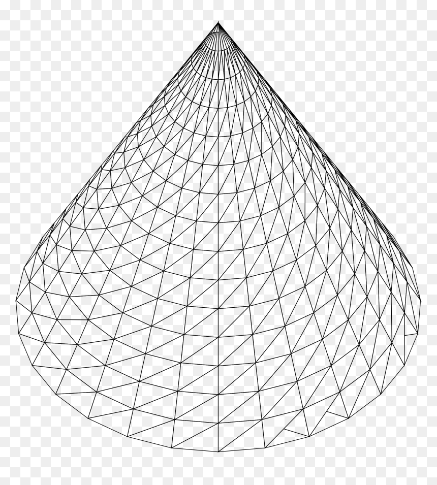 3d Cone Wireframe Clip Arts - Cone Wireframe, HD Png Download - wireframe png