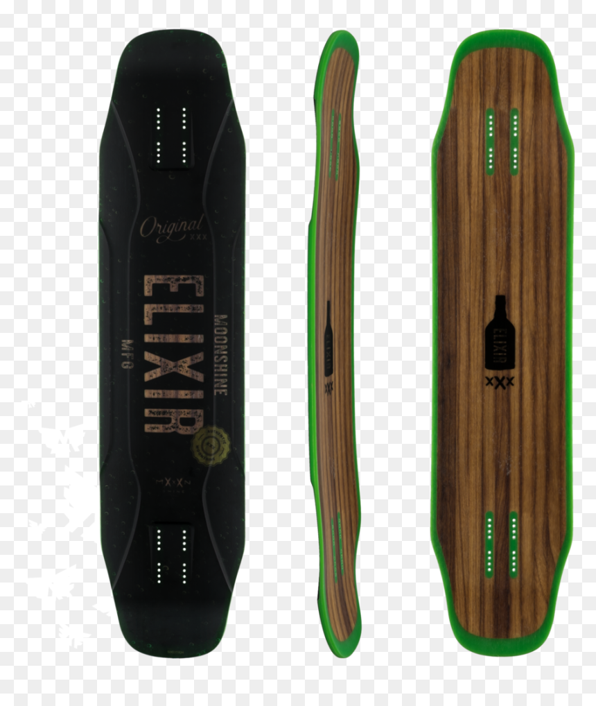 Longboard Moonshine Mfg Sidekick, HD Png Download - skateboard deck png