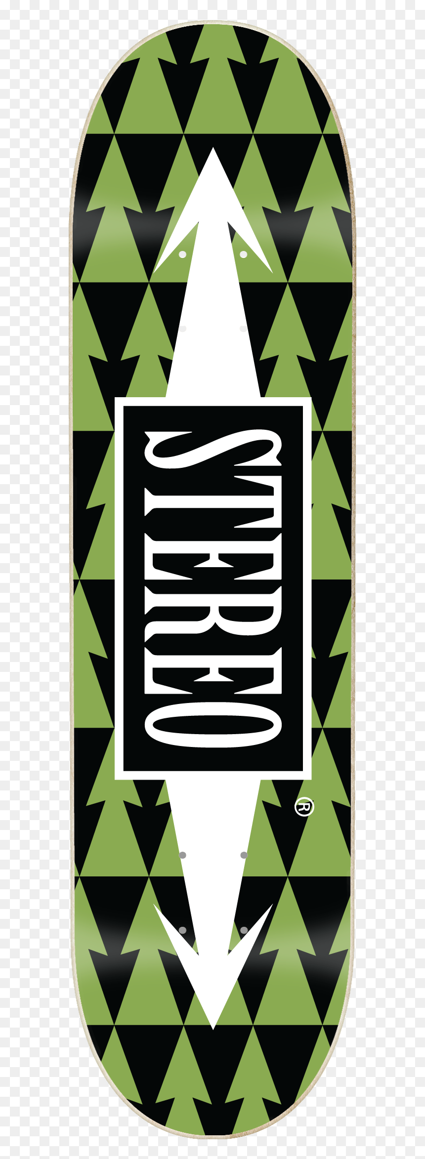 Arrowspattern Green 85 - Skateboard, HD Png Download - skateboard deck png