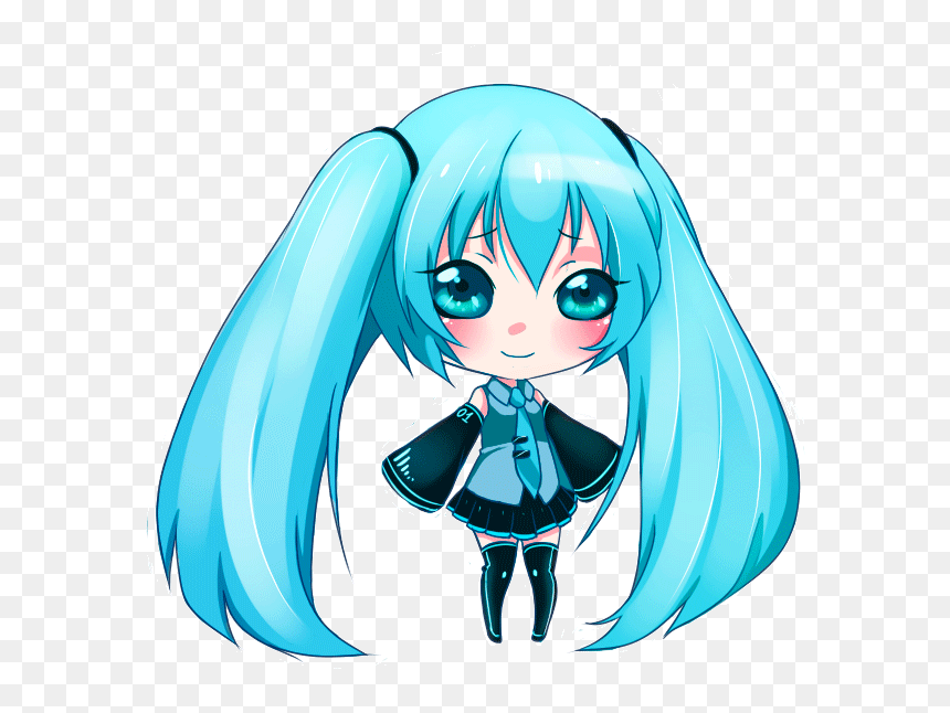 Hatsune Miku Chibi, HD Png Download - anime png gifs