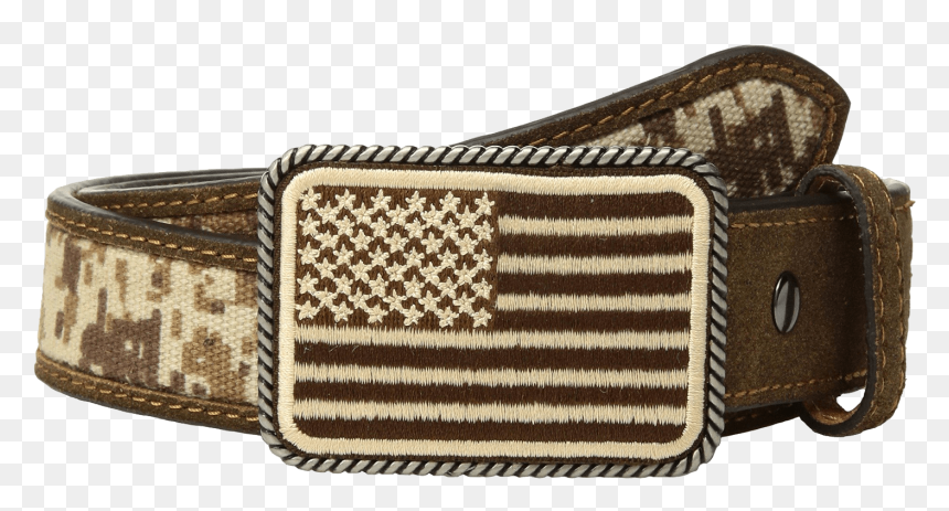 Ariat Western Belt Mens Digital Camo Overlay Med Brown - Ariat Patriot Belt, HD Png Download - ariat logo png