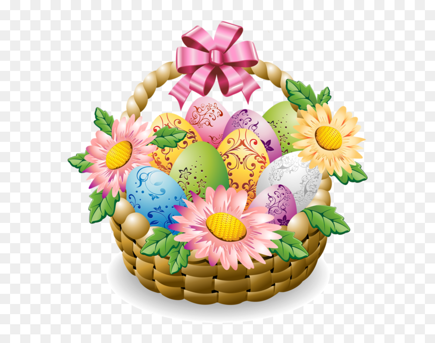 Transparent Clipart Paques Gratuit - Basket With Easter Eggs, HD Png Download - anime png gifs