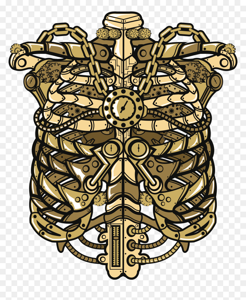 Steampunk Ribcage, HD Png Download - ribcage png