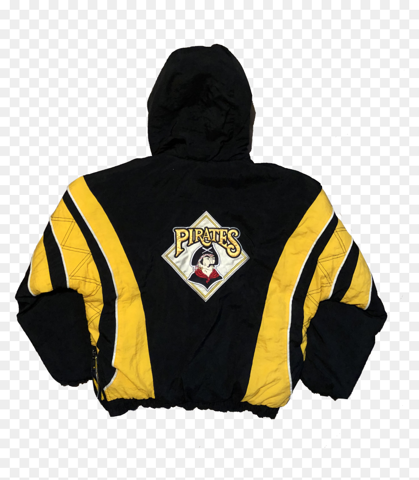 90"s Pittsburgh Pirates Starter Jacket Black/yellow - Hoodie, HD Png Download - pittsburgh pirates png
