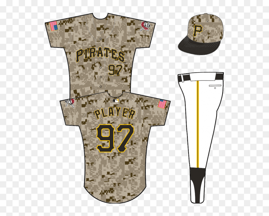 Pirates Camo Uniform - Cleveland Indians Home Uniforms, HD Png Download - pittsburgh pirates png