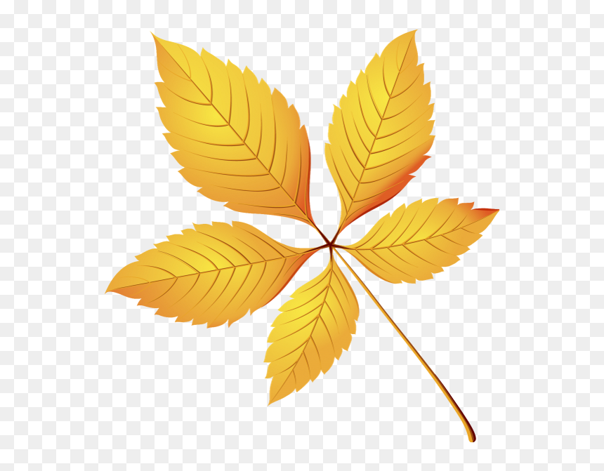 Желтый Лист, Осенняя Листва, Осень, Yellow Leaf, Autumn - Chestnut Clipart Leaves, HD Png Download - hojas de otoño png