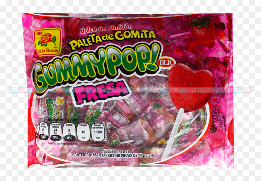 Gummy Pop Corazon 16/55 - Stick Candy, HD Png Download - corazon rosa png