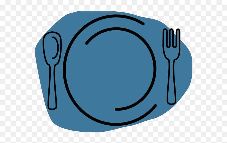 Blue Plate Png Icons - Spoon And Fork, Transparent Png - plate icon png