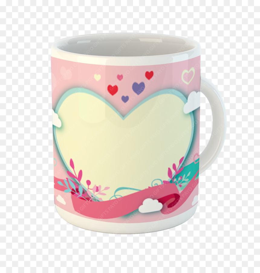 Mug, HD Png Download - corazon rosa png