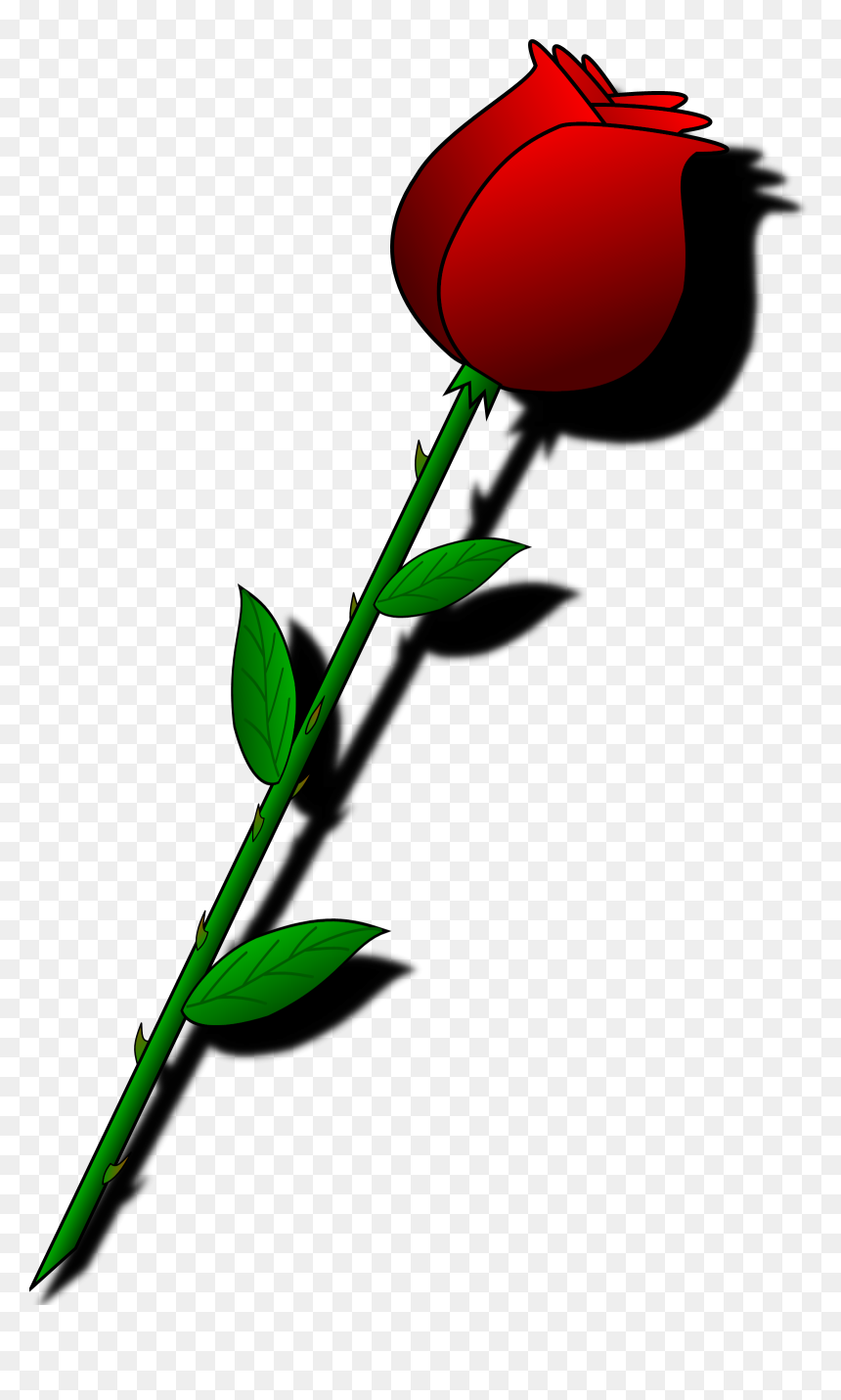 Valentines Day Roses Clipart, HD Png Download - rose thorns png