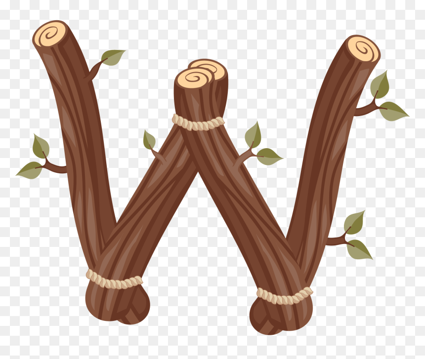 Ch B *✿* - Letras De Troncos De Madera, HD Png Download - tronco png