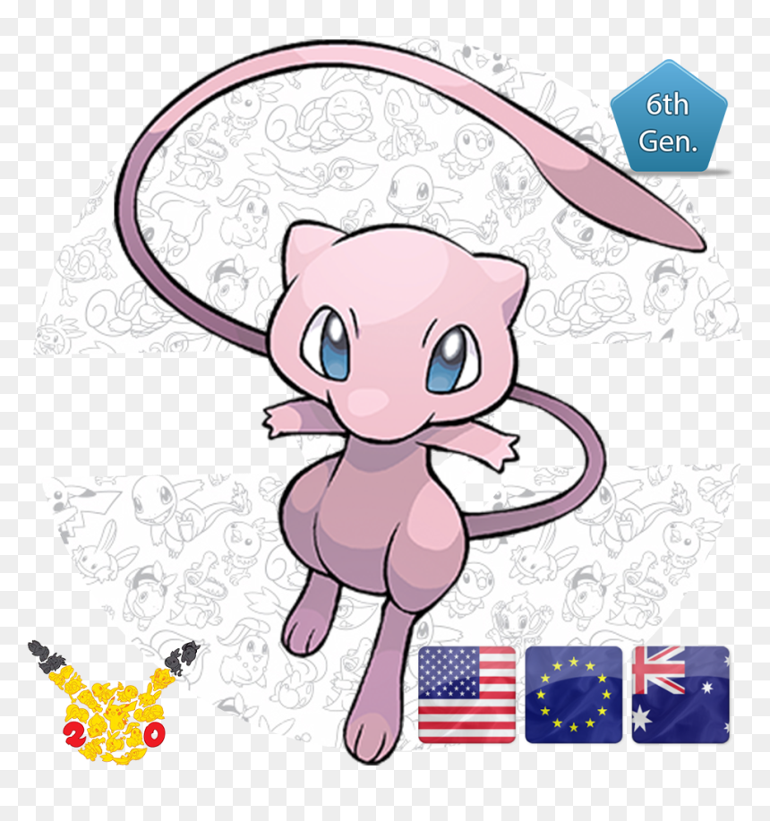 Transparent Wedding Anniversary Clipart - Mew Pokémon Legendary Pokemon, HD Png Download - pokemon mew png