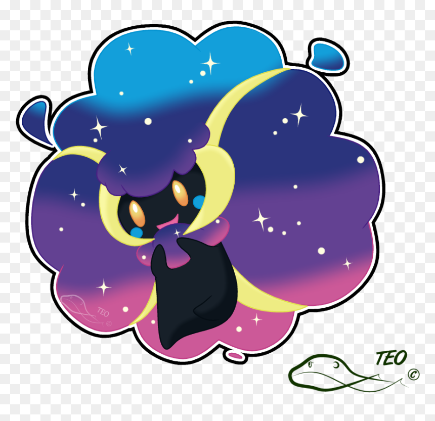 “cosmicott, A Fusion Cosmog Whimsicott
” - Whimsicott Cosmog, HD Png Download - cosmog png