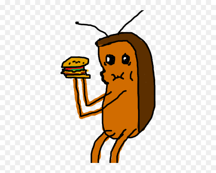 Roach Eating A Krabby Patty, HD Png Download - krabby png