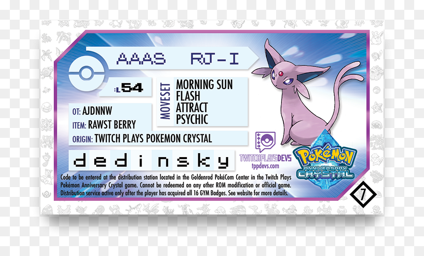 Twitch Plays Pokemon Anniversary Crystalrom, HD Png Download - pokemon crystal png