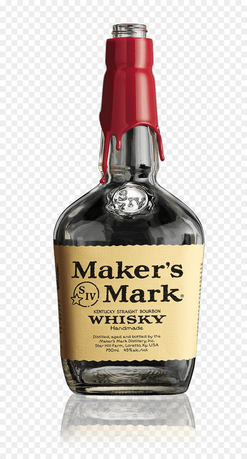 Image Of Empty Maker"s Mark® Bottle - Bourbon Whisky Makers Mark 700ml, HD Png Download - makers mark png