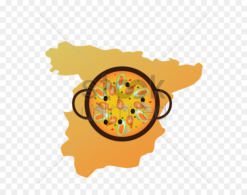 Paella Clipart Main Dish - Vector Paella Clipart Free, HD Png Download - paella png