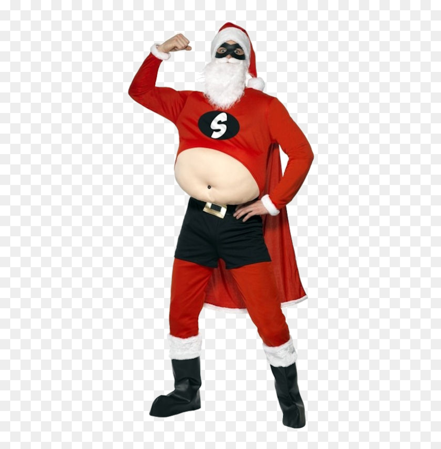 Santa Fat Suit Costume, HD Png Download - fat kid png
