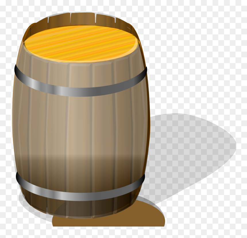 Barrel,cylinder,beer - Barrel Clip Art, HD Png Download - beer barrel png