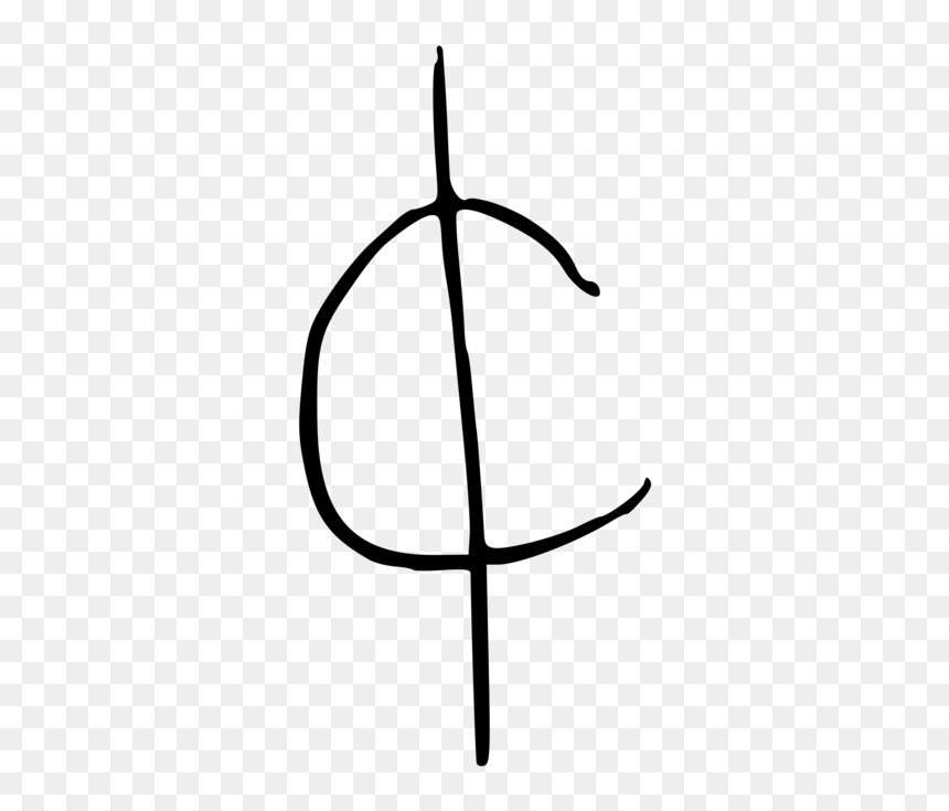 Line Art,plant,leaf - Cents Clipart, HD Png Download - cent symbol png