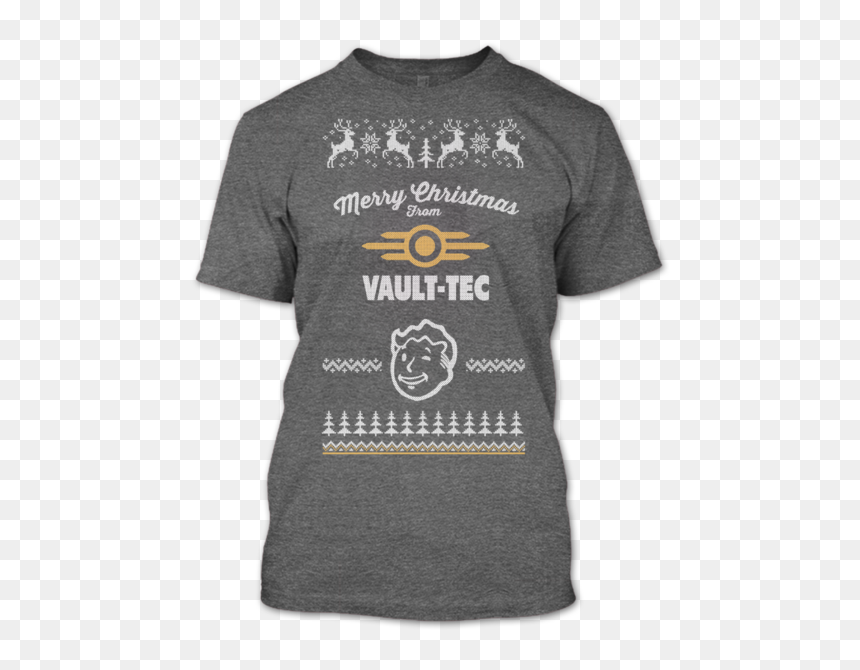 A Black T-shirt With The Shopify Logo - Fallout 4, HD Png Download - vault tec png