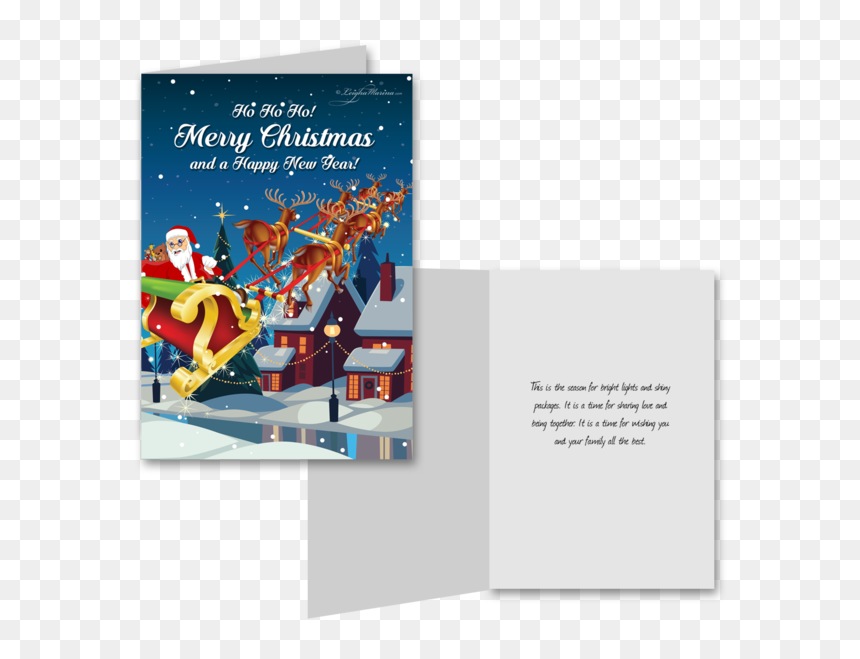 15 Greeting Cards And 15 Envelopes "ho Ho Ho Merry - Graphic Design, HD Png Download - ho ho ho png